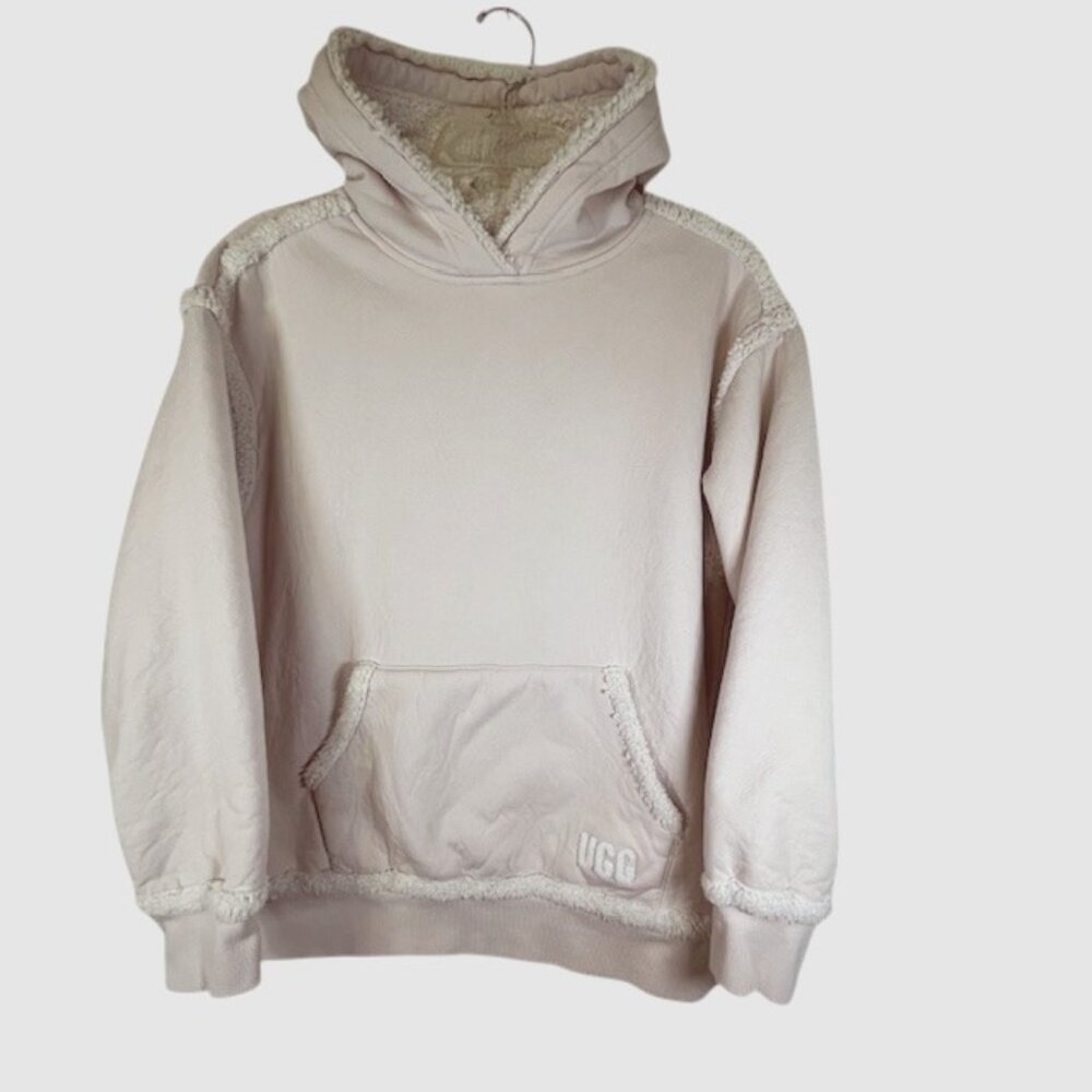 Ugg Blush Pink Bonded Fleece Sherpa Lined Hoodie- Size S